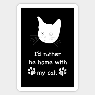 Cute black cat illustration Sticker